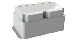 DC-85FMMR*01 Gray plastic heavy duty enclosure for electronics with a Recessed/Smooth cover style - 8.25 x 5 x 4.33 inches