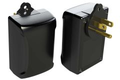 wall plug in plastic enclosure for electronics