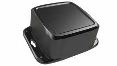 HD-44FMMT Black NEMA 6P rated waterproof polycarbonate enclosure for electronics - 4.63 x 4.63 x 2.36 inches
