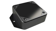 LP-11FMBR Black basic plastic enclosure for electronics with surface mount flanges a Recessed/Smooth cover style - 2.5 x 2.5 x 0.9 inches