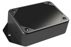 LP-21FMBR Black basic plastic enclosure for electronics with surface mount flanges a Recessed/Smooth cover style - 3.29 x 2.42 x 1 inches