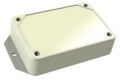 LP-31FMBR*03 Bone indoor PCB enclosure with flanges for surface mount applications and a Recessed/Smooth cover style - 4.17 x 2.8 x 1 inches