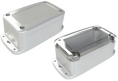 ML-24F*1508 Gray with Clear Cover outdoor waterproof enclosure rated NEMA 4x and NEMA 6P  - 4.5 x 2.63 x 2.05 inches