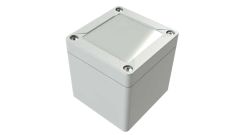 SG-17-02 Gray plastic electrical box for outdoor applications - 3.31 x 3.23 x 3.31 inches
