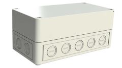 SK-27-02 Gray outdoor NEMA rated electrical box with knockouts - 7.09 x 3.7 x 3.1 inches