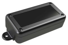 SL-30FTMBR Black indoor slim enclosure for electronics with PC mounting bosses - 4 x 2.03 x 1.13 inches