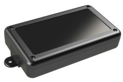SL-53FMBR Black indoor slim enclosure for electronics with PC mounting bosses - 5.63 x 3.25 x 1.15 inches