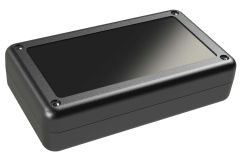 SL-57PMBR Black indoor handheld slim enclosure for electronics with PC mounting bosses - 5.63 x 3.25 x 1.38 inches
