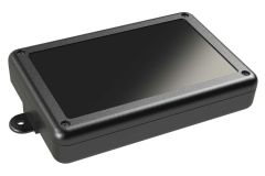 SL-64FMBR Black indoor slim enclosure for electronics with PC mounting bosses - 6 x 4 x 1.13 inches
