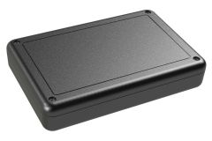 SL-64PMBT Black indoor handheld slim enclosure for electronics with PC mounting bosses - 6 x 4 x 1.13 inches