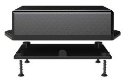 TS-2309F Black basic indoor enclosure for electronics with flange for surface mount applications - 3 x 2 x 0.9 inches