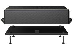 TS-2409F Black basic indoor enclosure for electronics with flange for surface mount applications - 4 x 2.13 x 0.9 inches