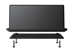 TS-2420F Black basic indoor enclosure for electronics with flange for surface mount applications - 4 x 2.13 x 2 inches