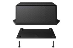 TS-3315F Black basic indoor enclosure for electronics with flange for surface mount applications - 3 x 3 x 1.5 inches