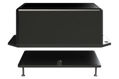 TS-3420F Black basic indoor enclosure for electronics with flange for surface mount applications - 4.38 x 3.13 x 2 inches