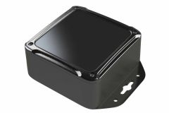 XR-44FMBR Black plastic indoor enclosure for electronics with surface mount flanges - 4 x 4 x 1.85 inches