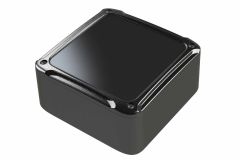 XR-44PMBR Black plastic indoor enclosure for electronics with internal PCB mounting bosses - 4 x 4 x 1.85 inches