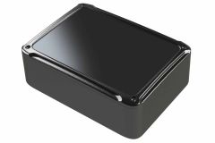 XR-46PMBR Black plastic indoor enclosure for electronics with internal PCB mounting bosses - 6 x 4.38 x 1.97 inches
