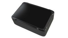 XR-57PMBR Black plastic indoor enclosure for electronics with internal PCB mounting bosses - 7.25 x 5 x 2.22 inches
