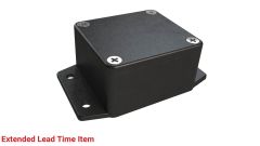 AN-01F Black diecast aluminum enclosure with flanges for wall mounting - 2.52 x 2.28 x 1.38 inches