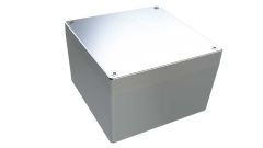 AN-10P Natural diecast aluminum enclosure for electronics - 6.25 x 6.25 x 4 inches
