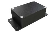 AN-12F Black diecast aluminum enclosure with flanges for wall mounting - 3.85 x 2.52 x 1.35 inches