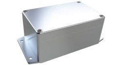 AN-14F Natural diecast aluminum enclosure with flanges for wall mounting - 4.9 x 3.14 x 2.26 inches