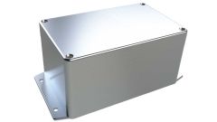 AN-17F Natural diecast aluminum enclosure with flanges for wall mounting - 6.29 x 3.93 x 3.19 inches