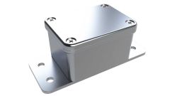 AN-18F Natural diecast aluminum enclosure with flanges for wall mounting - 2.19 x 1.61 x 1.22 inches