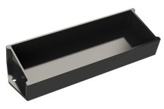 BF-060210 Black potting box enclosure for electronics without PCB mounting bosses - 6.31 x 2.3 x 1 inches