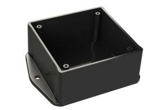 BT-3315MB Black plastic enclosure (base only) for electronics with screw on cover - 3.05 x 3.05 x 1.56 inches