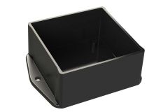 BX-3315BMB Black plastic box for electronics and potting compound - 3.05 x 3.05 x 1.56 inches