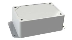DC-34FMBYR*01 Gray plastic heavy duty enclosure for electronics with a Recessed/Smooth cover style - 4.61 x 3.1 x 1.77 inches