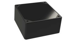 DC-44PMBYR Black plastic heavy duty enclosure for electronics with a Recessed/Smooth cover style - 4.62 x 4.62 x 2.25 inches