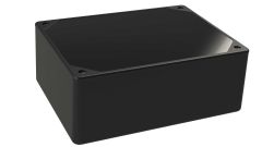DC-46PMBYR Black plastic heavy duty enclosure for electronics with a Recessed/Smooth cover style - 6.13 x 4.62 x 2.25 inches