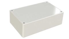 DC-47PMBYR*01 Gray plastic heavy duty enclosure for electronics with a Recessed/Smooth cover style - 7.62 x 4.62 x 2.25 inches