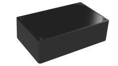 DC-47PMBYR Black plastic heavy duty enclosure for electronics with a Recessed/Smooth cover style - 7.62 x 4.62 x 2.25 inches