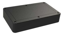 DC-57PMBYT Black ABS plastic enclosure for electronics with a Flush/Textured cover style - 8.25 x 5 x 1.5 inches