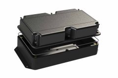 DC-59FMMTG Black ABS plastic indoor enclosure for electronics with gasket seal Flush/Textured cover style - 8.25 x 5 x 2.8 inches