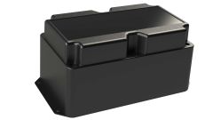 DC-85FMMR Black plastic heavy duty enclosure for electronics with a Recessed/Smooth cover style - 8.25 x 5 x 4.33 inches