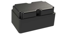 DC-85PMMT Black plastic heavy duty enclosure for electronics with a Flush/Textured cover style - 8.25 x 5 x 4.33 inches
