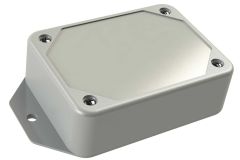 LP-21FMBR*01 Gray basic multi-purpose enclosure for electronics with flanges for surface mount applications and a Recessed/Smooth cover style - 3.29 x 2.42 x 1 inches