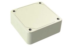 LP-41PMBT*03 Bone basic plastic enclosure for electronics with a Flush/Textured cover style - 3.29 x 3.29 x 1.25 inches