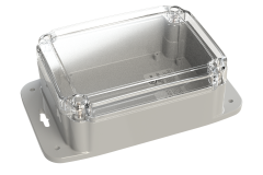ML-46F*1508 Gray with Clear Cover outdoor NEMA 4x enclosure for electronics - 6.13 x 4.63 x 2.44 inches