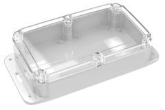 weatherproof plastic enclosure with clear cover
