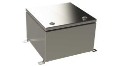 SA-34-01 Natural stainless steel hinged electrical enclosure - 11.81 x 11.81 x 7.87 inches