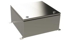 SA-37-01 Natural stainless steel hinged electrical enclosure - 15.75 x 15.75 x 7.87 inches