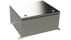 SA-43-01 Natural stainless steel hinged electrical enclosure - 15.75 x 13.98 x 7.87 inches