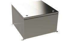 SA-49-01 Natural stainless steel hinged electrical enclosure - 20 x 20 x 12 inches