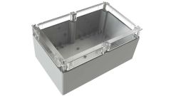 SG-15-03 Gray with Clear Cover weatherproof NEMA outdoor junction box - 9.92 x 6.38 x 4.72 inches